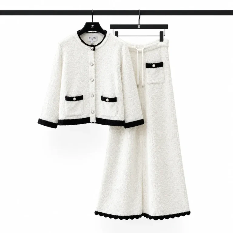 Chanel Two-Piece Bouclé Knit Lounge/Pant Set