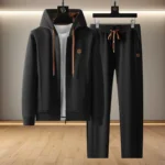 Ermenegildo Zegna Luxury Hooded Zip-Up Tracksuit Set