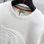 Hermes Crewneck Sweatshirt with Embossed Horse Motif