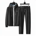 Prada Style Triangle Logo Hooded