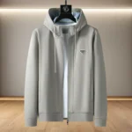 Prada Style Triangle Logo Hooded