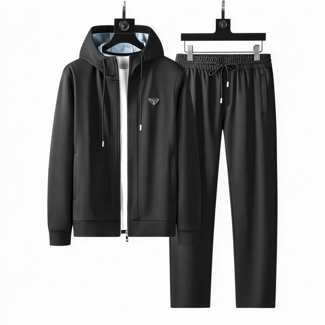 Prada Style Triangle Logo Hooded Prada Style Triangle Logo Hooded