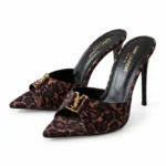 Saint Laurent Cassandra Leopard-Print Draped