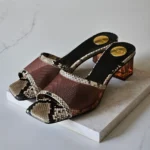 Saint Laurent Python-Trim Mesh Heeled