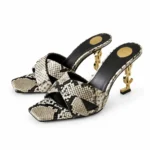 Saint Laurent Snakeskin Effect Crisscross